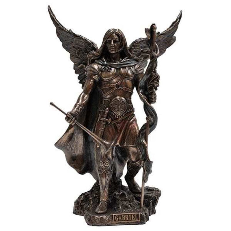 Studio Collection Archangel Saint Gabriel with Cross and Trumpet Statue Sculpture